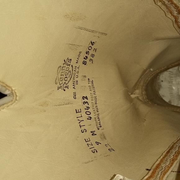 ALL AMERICAN MADE!!Kenny Rodgers Edition Men's size 9 100% Genuine Leather - Picture 3 of 6